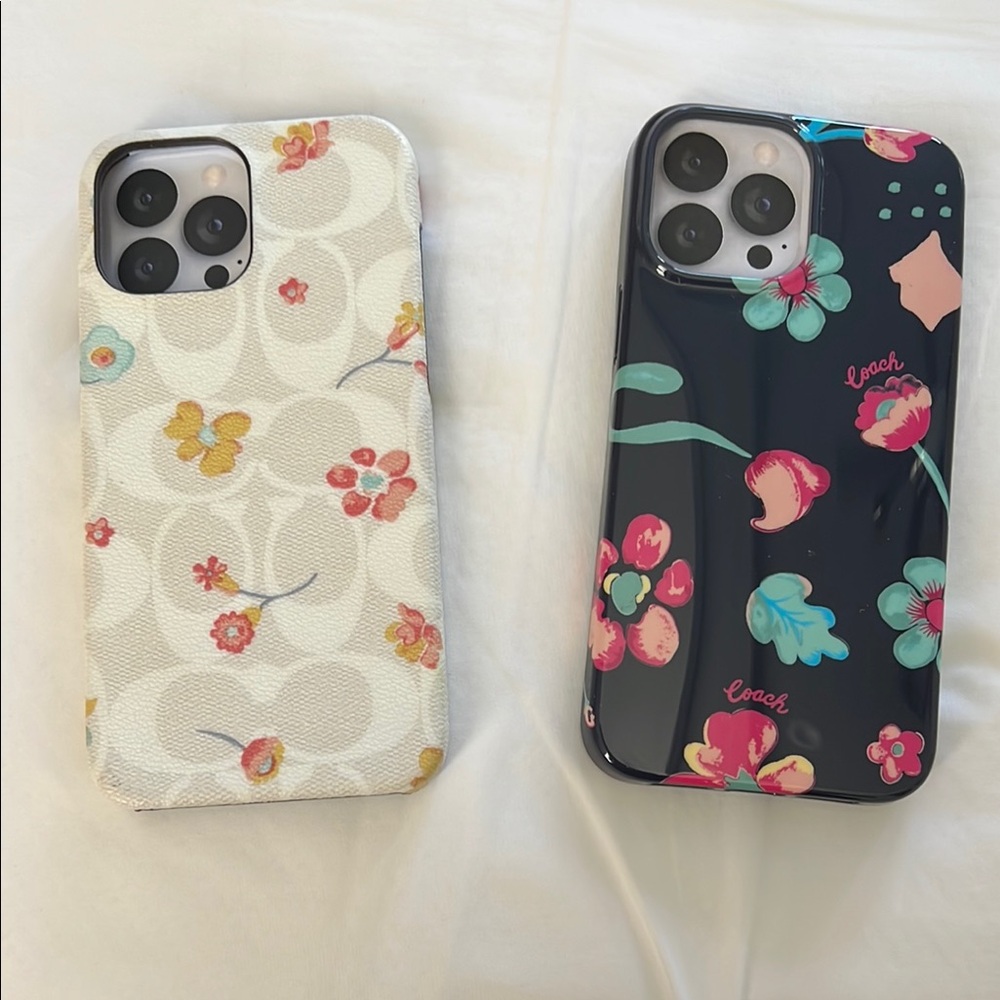 Coach Floral iPhone Cases Bundle - White and Black